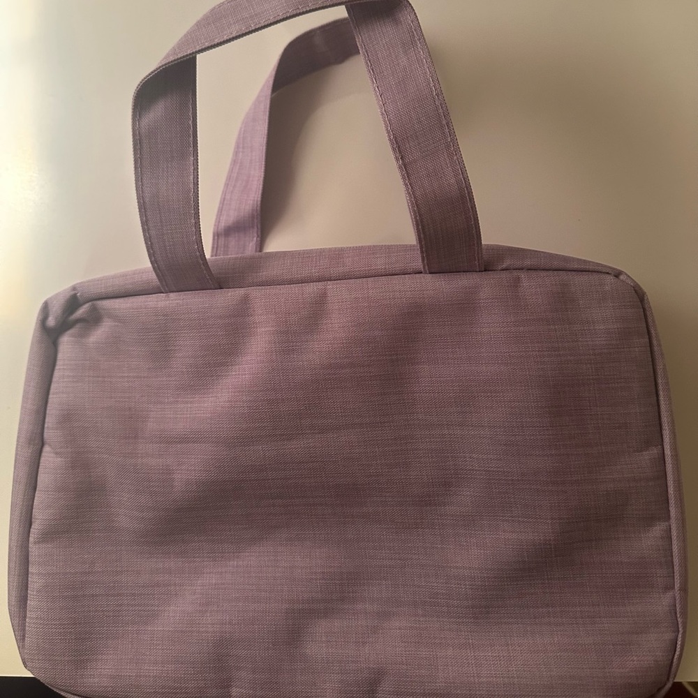 Purple makeup travel accessories bag